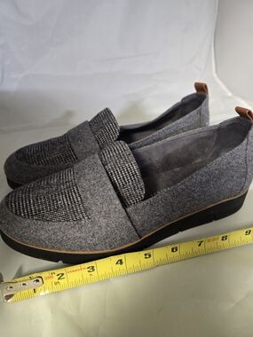Women's Gray Felt Loafer Slip-On Shoes Dr. Scholl's Size 9.5